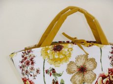 画像2: Sac de panier サックドパニエ（カゴ型バック）Garden(ガーデン）イエローベージュＭ (2)