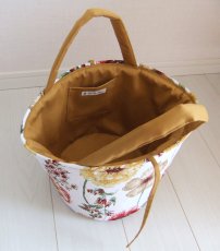 画像4: Sac de panier サックドパニエ（カゴ型バック）Garden(ガーデン）イエローベージュＭ (4)