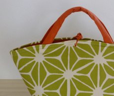 画像2: Sac de panier サックドパニエ（カゴ型バック）Diamant（ダイヤ）イエローグリーンＭ (2)