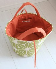 画像3: Sac de panier サックドパニエ（カゴ型バック）Diamant（ダイヤ）イエローグリーンＭ (3)