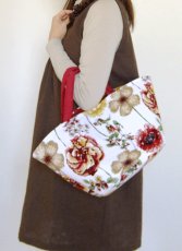 画像5: Sac de panier サックドパニエ（カゴ型バック）Garden(ガーデン）レッドＭ (5)