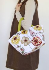 画像5: Sac de panier サックドパニエ（カゴ型バック）Garden(ガーデン）若草Ｍ (5)