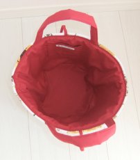 画像4: Sac de panier サックドパニエ（カゴ型バック）Garden(ガーデン）レッドＭ (4)