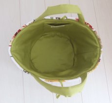 画像4: Sac de panier サックドパニエ（カゴ型バック）Garden(ガーデン）若草Ｍ (4)